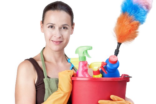 Professional office cleaners maintaining desks and shared spaces in Harrow