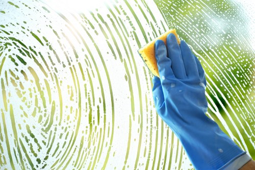 Cleaning tiled flooring in a Harrow property