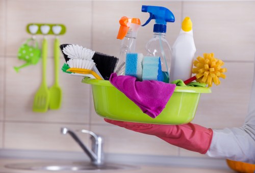Local cleaners preparing a Harrow property for final inspection