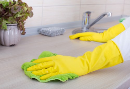 Cleaning team preparing a Harrow property for move out handover