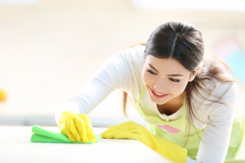Local builders cleaning team working in a Harrow property